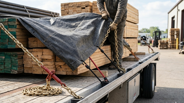 How to Tarp a Flatbed Load Without Ripping Your Tarp