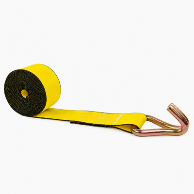 3" x 30" Winch Strap With Wire Hook | Elohim USA cargo control