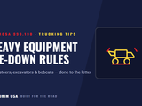 Heavy Equipment Hauling: Tie-Down Rules for Skid Steers, Excavators, and Bobcats