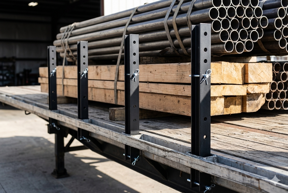 Pipe Stakes 101: Why They Belong on Every Flatbed Hauling Lumber or Pipe