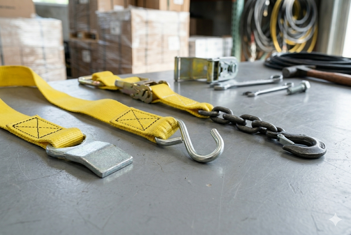 Winch Strap End Fittings: Flat Hook, Wire Hook, Chain Anchor Explained