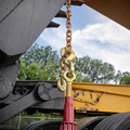 1/2" x 100 ft G70 Transport Chain Uncut — side angle view | Elohim USA cargo control