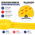 2" x 30" Winch Strap With Flat Hook | Elohim USA