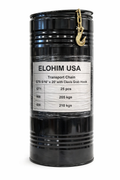 3/8" x 20' Grade 70 Transport Chain with Clevis Grab Hook — side angle view | Elohim USA cargo control