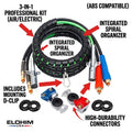 3-in-1 ABS Air & Electrical Line Set (Tractor-to-Trailer) | 15ft | Elohim USA