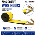 3" x 30" Winch Strap With Wire Hook — product view | Elohim USA cargo control