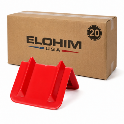 Corner Protector V Shaped 8" x 8" x 12" (Red) | 20 Pack | Elohim USA