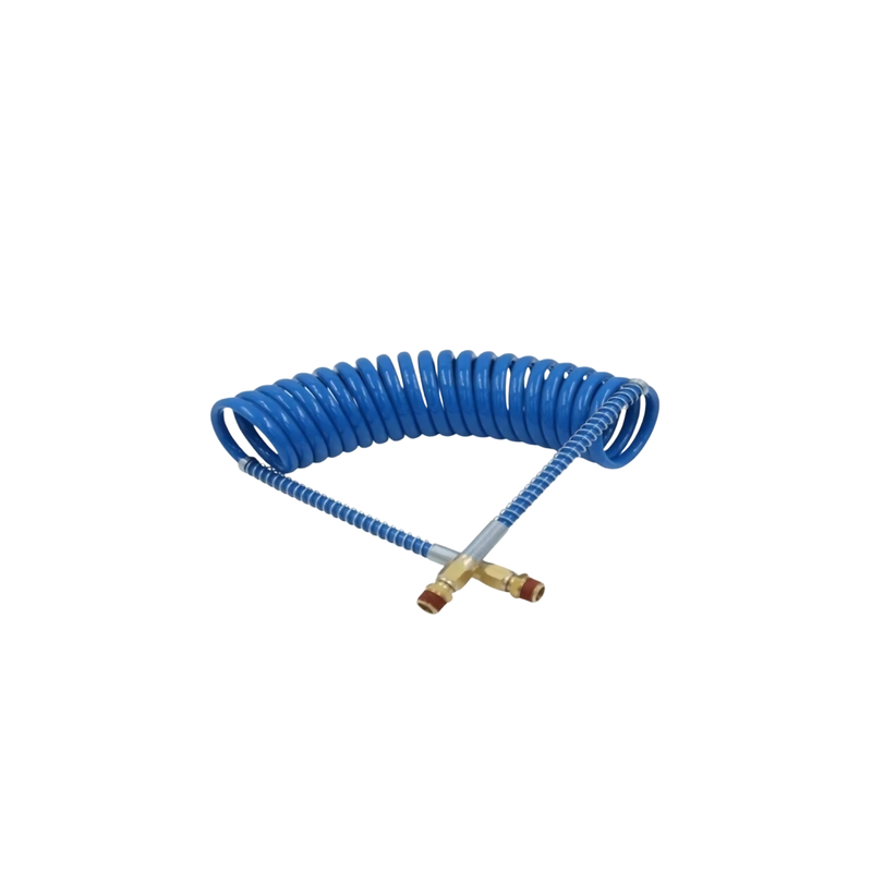 Coiled Air Brake Hose Set Blue & Red | 3.5m | Tractor-Trailer Air Lines