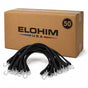 Heavy-Duty Rubber Bungee Cords with Steel Hooks | 15" 21" 31" 41" | Pack of 50 | 50 | 15" | Elohim USA