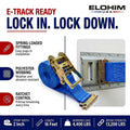 Ratchet Strap with E-Track 2" x 16" x 4,400 lbs | Elohim USA