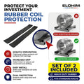 Rubber Coil Cuffs for Flatbed Trailers | Set of 2 | Coil Rack Padding | Elohim USA