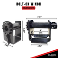 4" Standard Bolt-On Flatbed Winch | Elohim USA